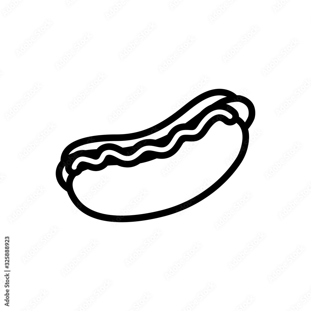 delicious hot dog fast food line style delicious hot dog fast food line style