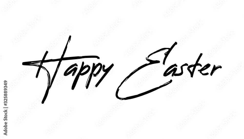 Plakat Happy easter text, hand drawn style lettering message.