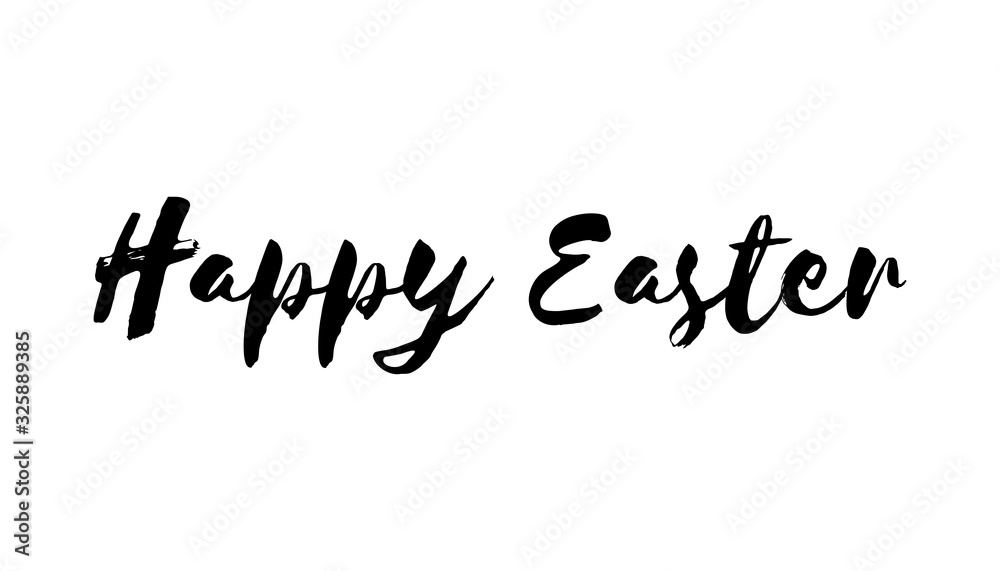 Happy easter text, hand drawn style lettering message. Happy easter text, hand drawn style lettering message.