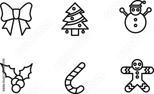 christmas icons set