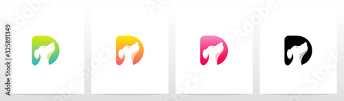  Dog On Letter Logo Design D