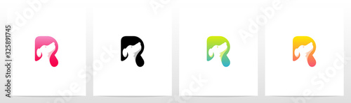  Dog On Letter Logo Design R