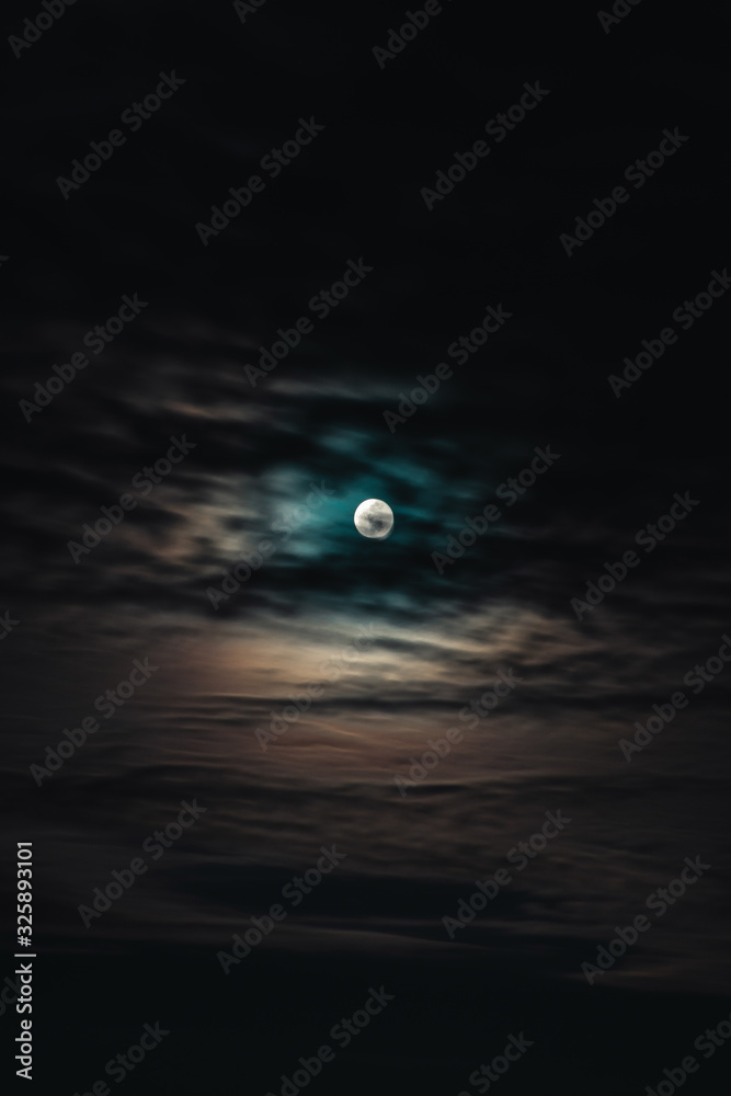 Long exposure of the moon in the night sky over Gulf Shores AL. Long exposure of the moon in the night sky over Gulf Shores AL.