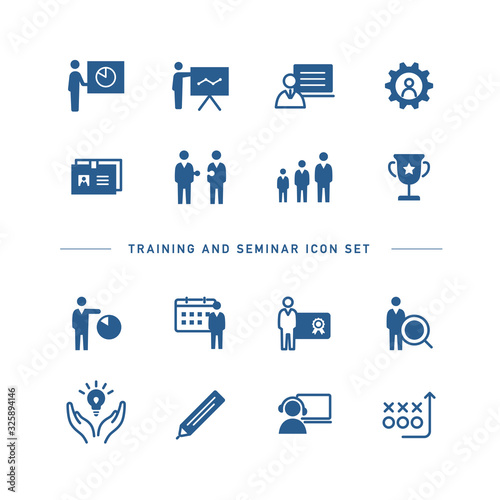 TRAINING AND SEMINAR ICON SET