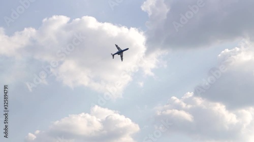A jet plane makes a 