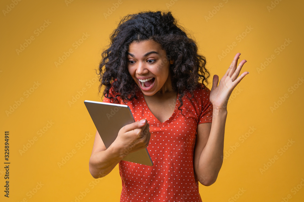 Portrait of attractive young african american girl