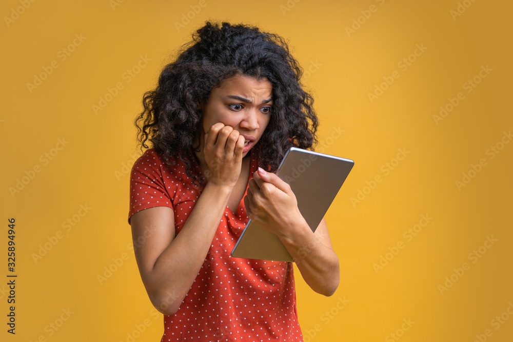 Portrait of attractive young african american girl