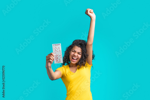 Portrait of attractive young african american girl photo