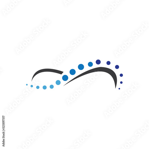 Spine diagnostics symbol logo template vector illustration design