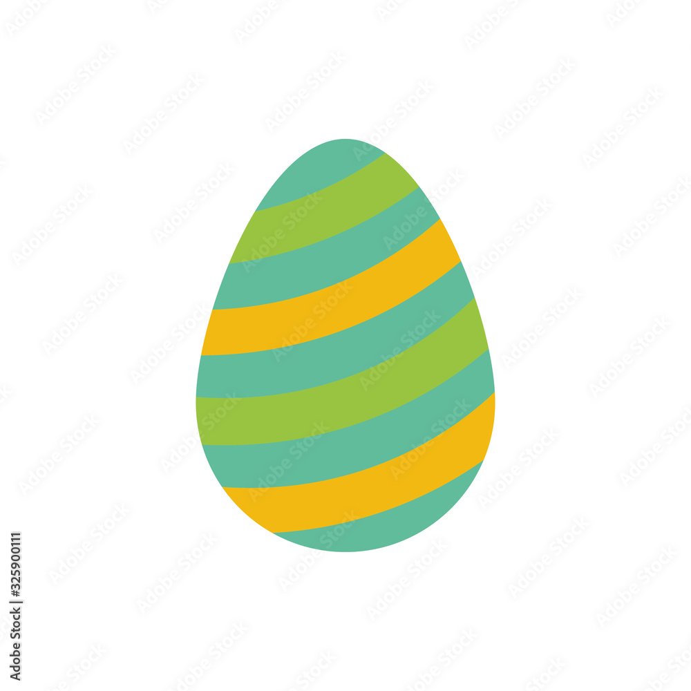 easter egg painted with stripes flat style easter egg painted with stripes flat style