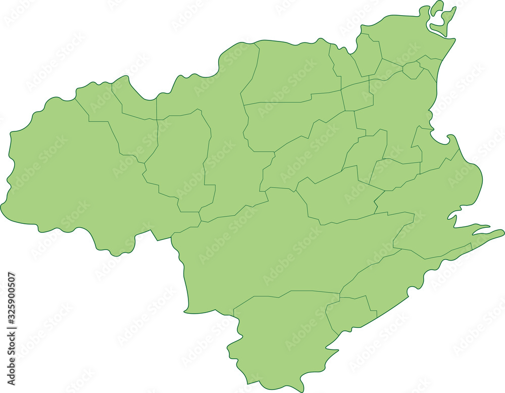 徳島県の地図_市町村ごとに色を変えられます