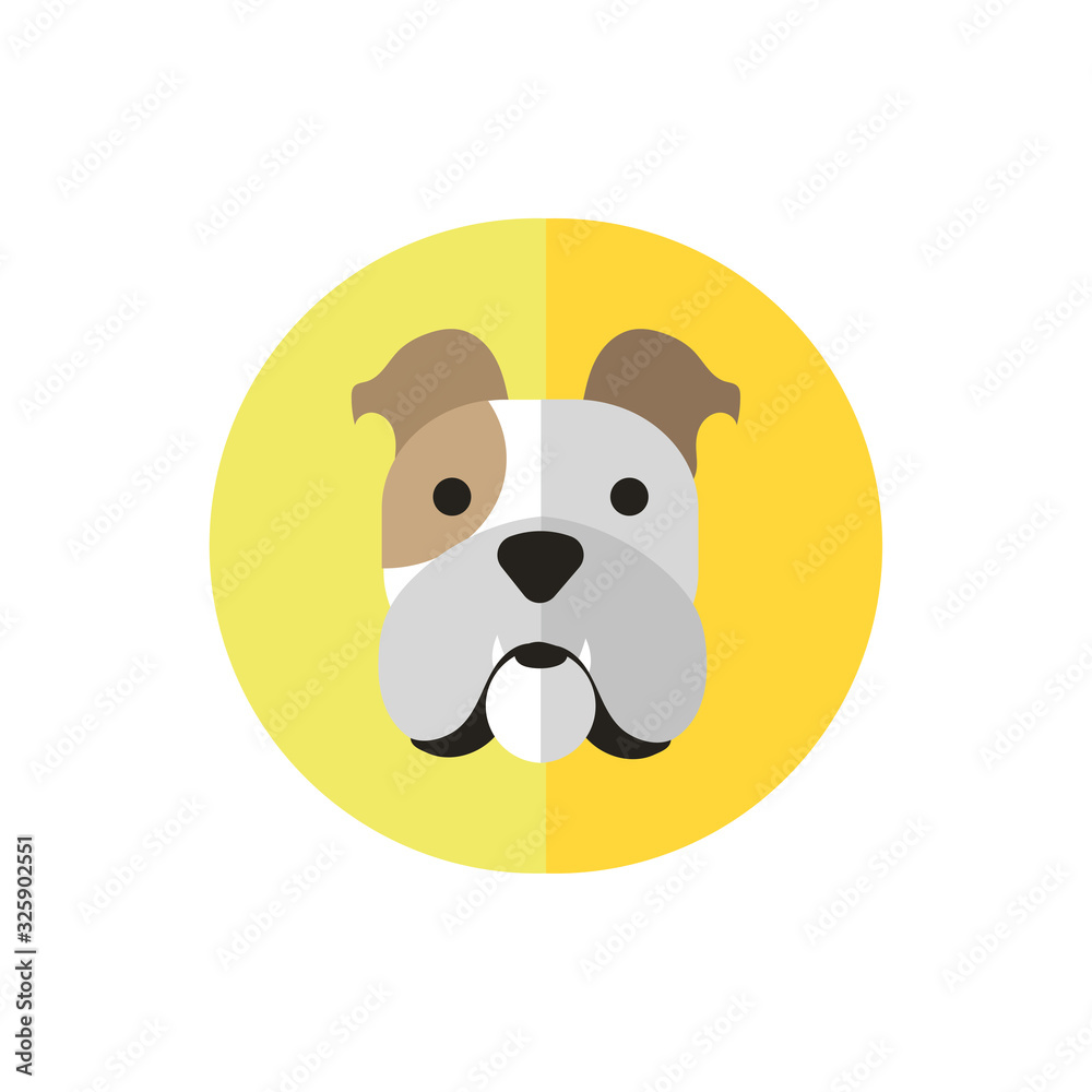 Fotografie cute dog pet head character