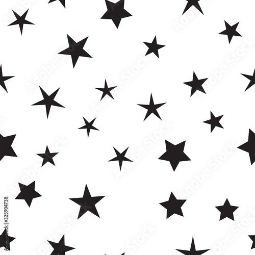 Stars seamless pattern. Star icons texture background. © Matias