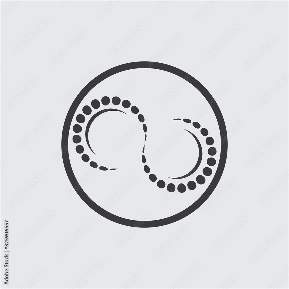 Fototapeta premium Spine diagnostics symbol logo template vector illustration design