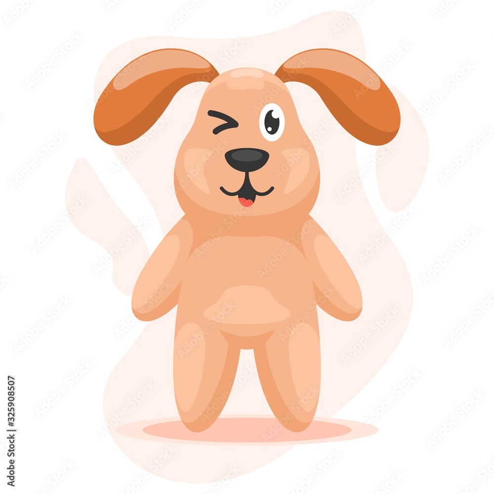 CUTE DOG MASCOT CARTOON VECTOR CUTE DOG MASCOT CARTOON VECTOR