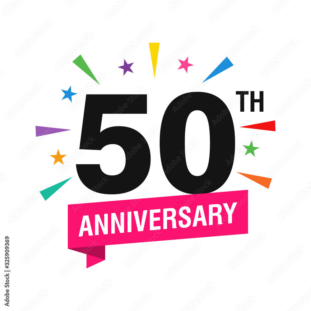 Fototapeta premium 50th Years Anniversary Logo Design Vector