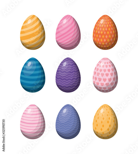 Happy easter eggs vector design