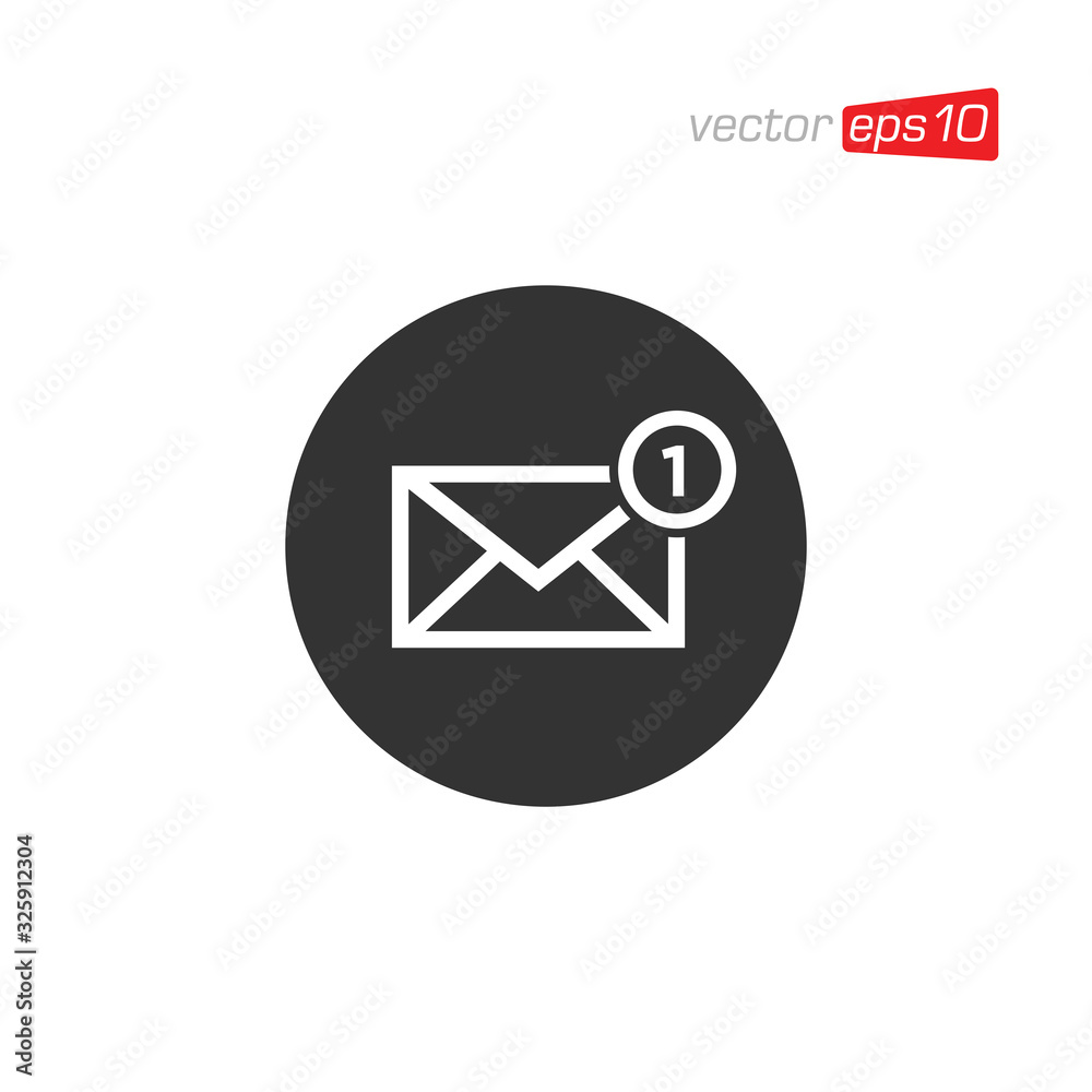 Notification Message or Email Icon Logo Design Notification Message or Email Icon Logo Design