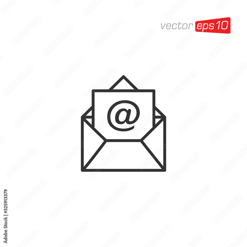 Notification Message or Email Icon Logo Design Notification Message or Email Icon Logo Design