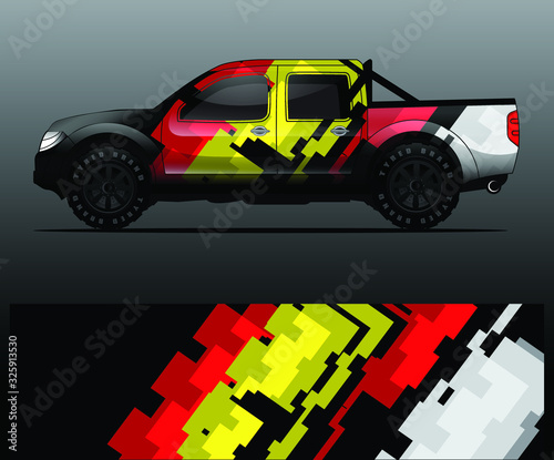 truck decal graphic wrap vector  abstract background