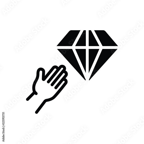 Black solid icon for desire 