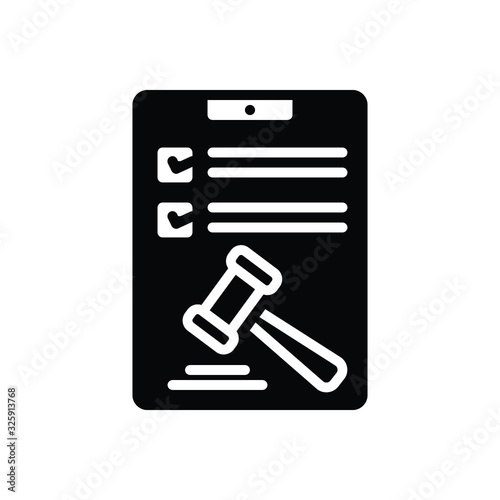 Black solid icon for enforcement 