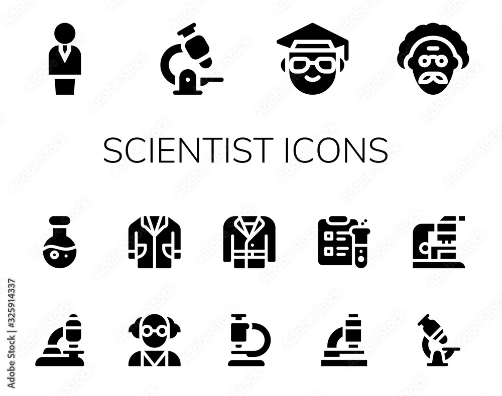 scientist icon set scientist icon set
