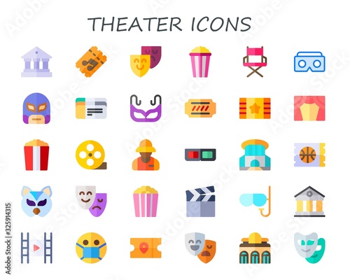 theater icon set