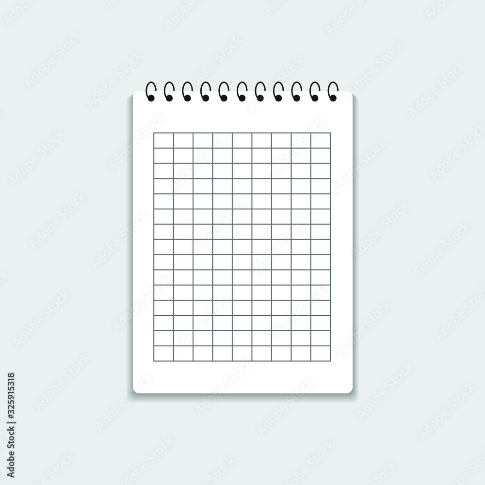 Blank realistic notebook or notepad. Template design Blank realistic notebook or notepad. Template design
