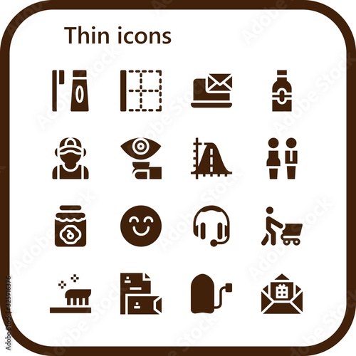 thin icon set