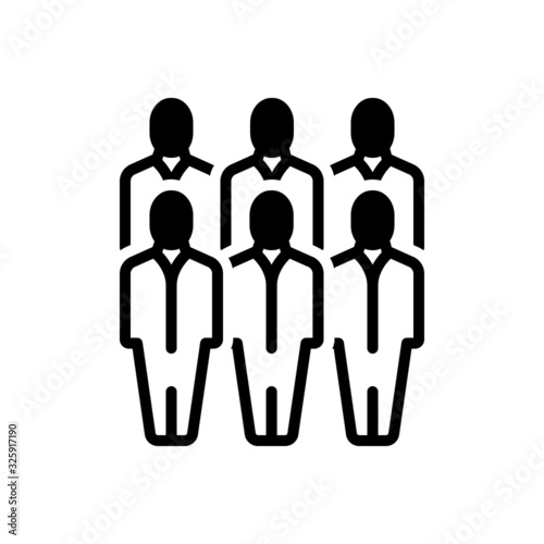 Black solid icon for group
