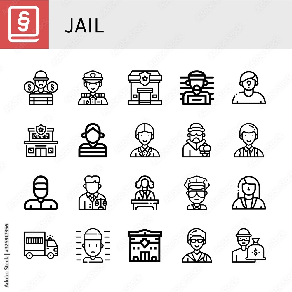 jail icon set jail icon set