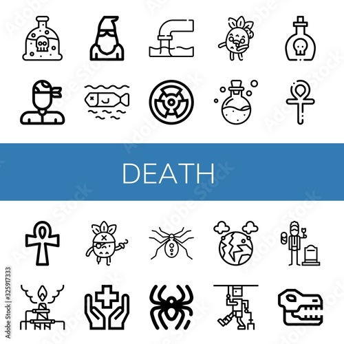 Set of death icons