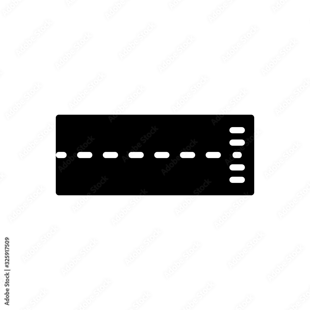 Black solid icon for line finish Black solid icon for line finish