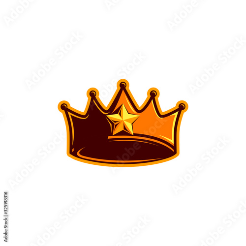 star crown vector in white background
