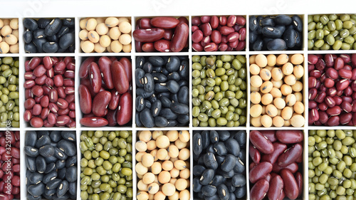 collection of different legumes for background