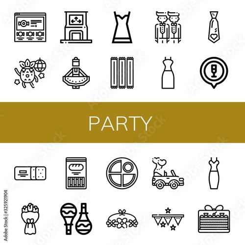 Set of party icons