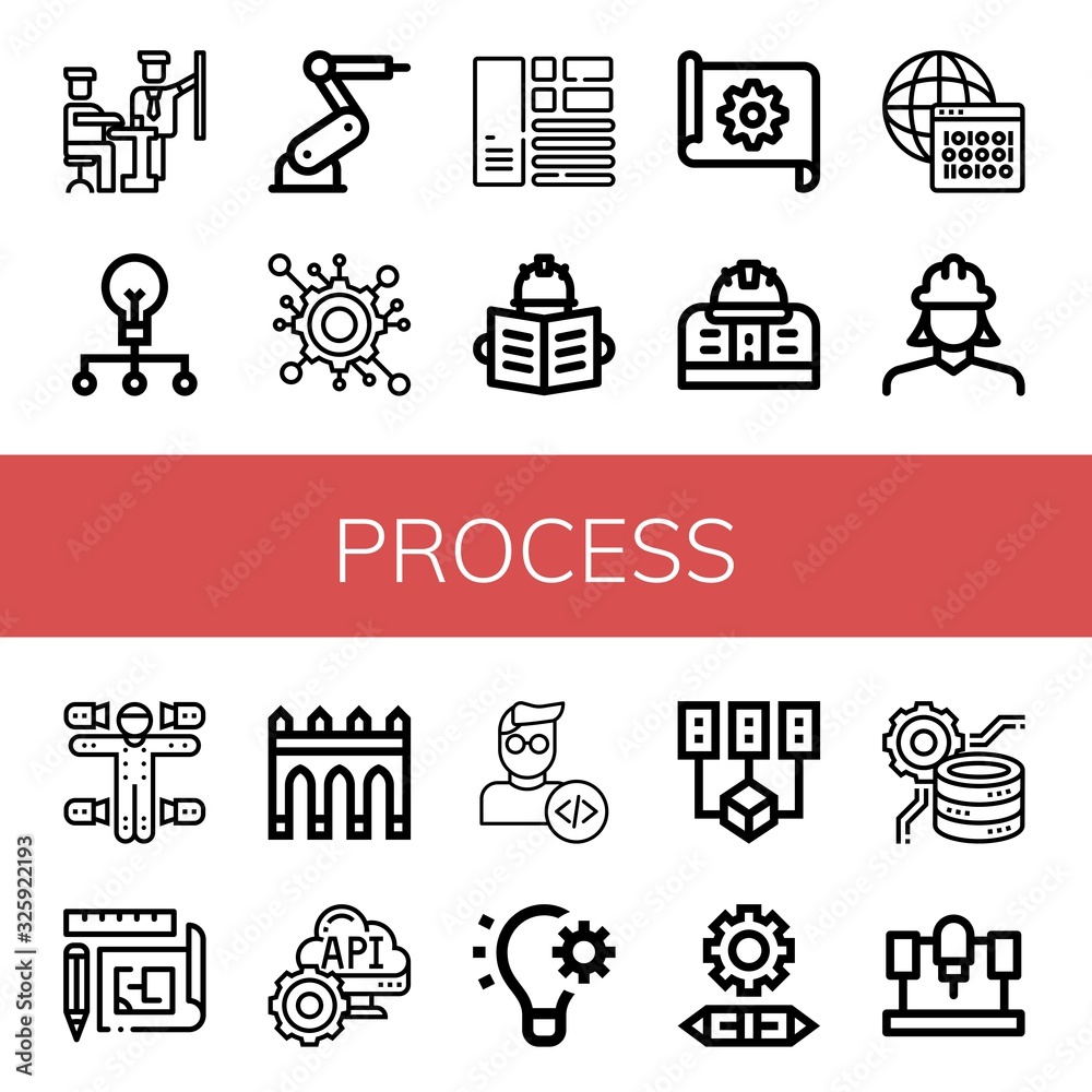 Set of process icons