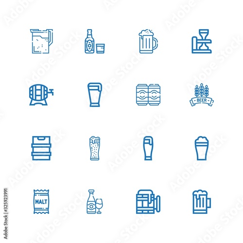 Editable 16 malt icons for web and mobile