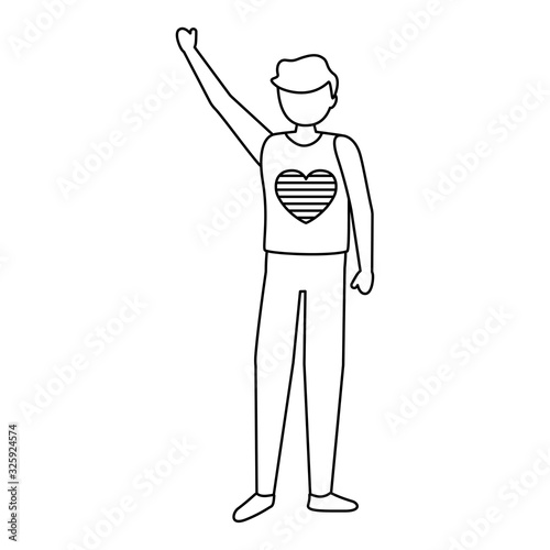 gay man protest avatar character