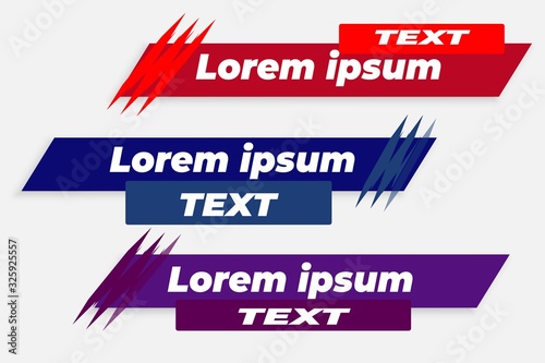 Geometric cool lower third banner template