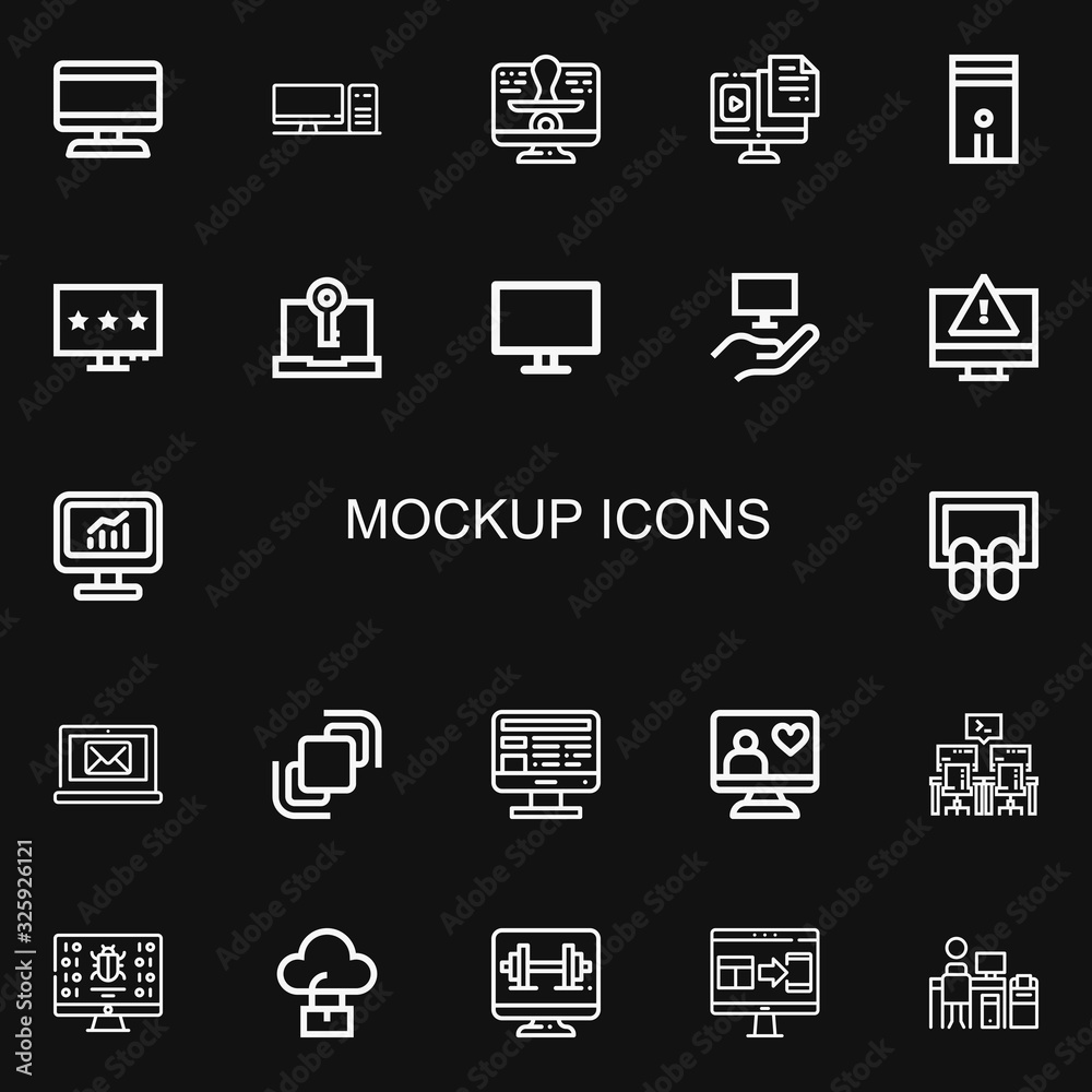 Editable 22 mockup icons for web and mobile Editable 22 mockup icons for web and mobile