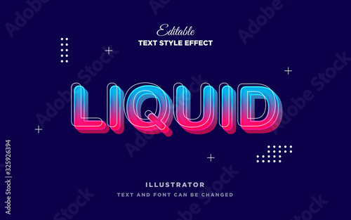 gradient liquid trendy text style