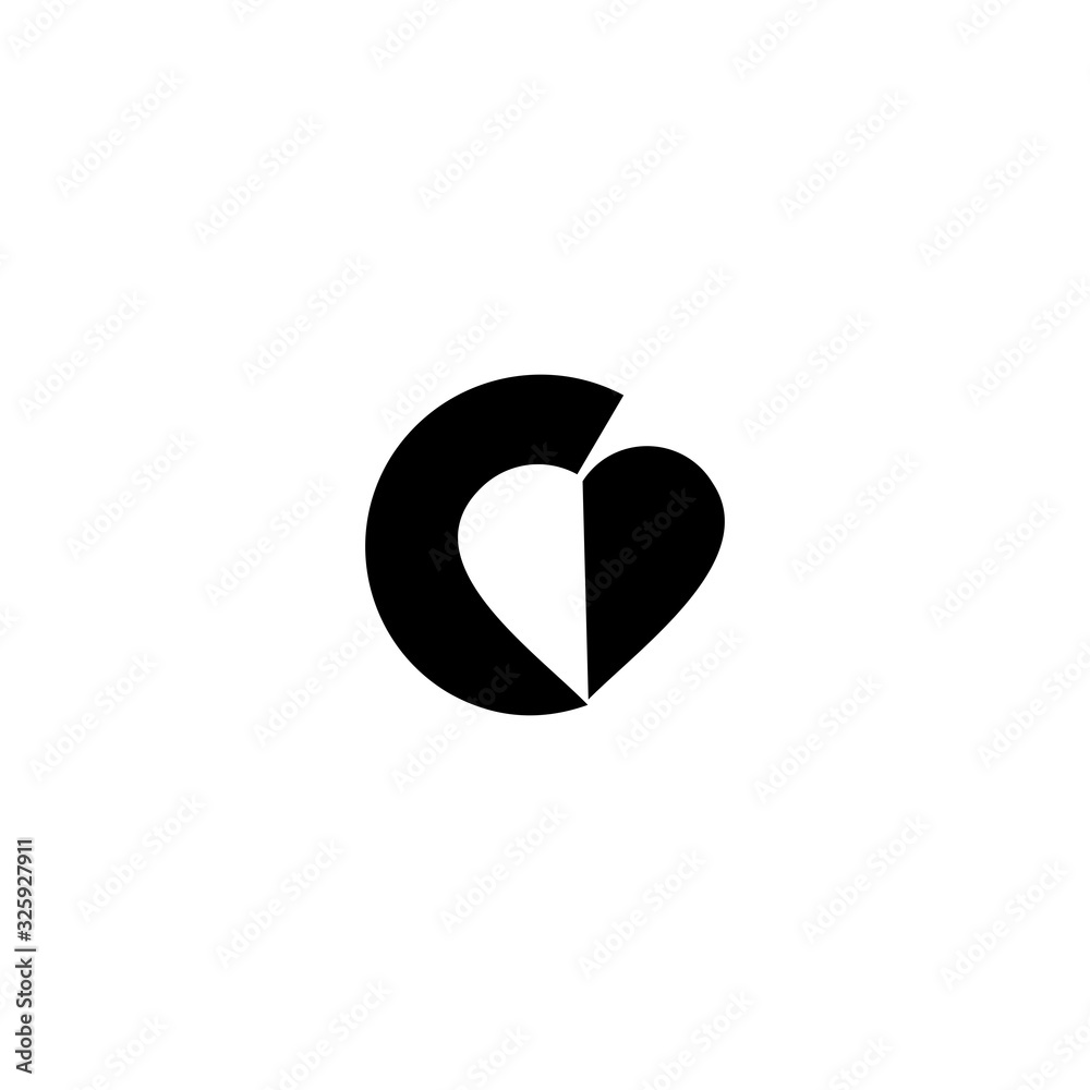 C Love Letter Initial Logo Design C Love Letter Initial Logo Design