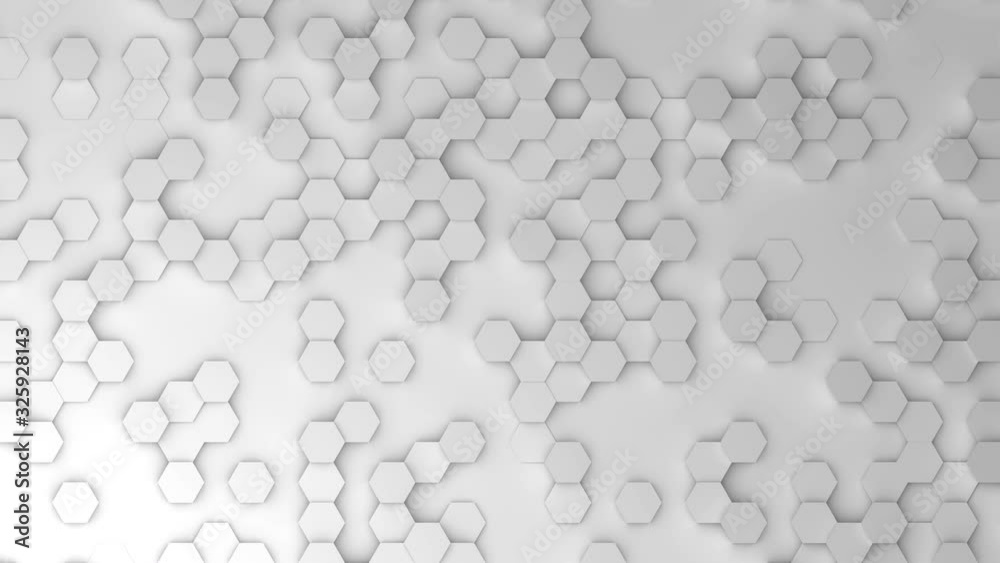 Ripples of hexagons on a smooth matte surface. Seamless loop. Ripples of hexagons on a smooth matte surface. Seamless loop.