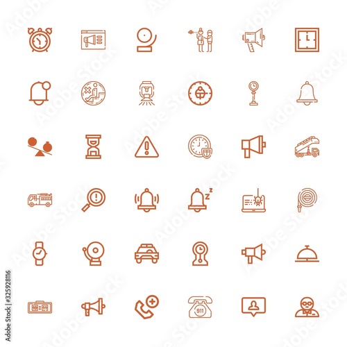 Editable 36 alarm icons for web and mobile