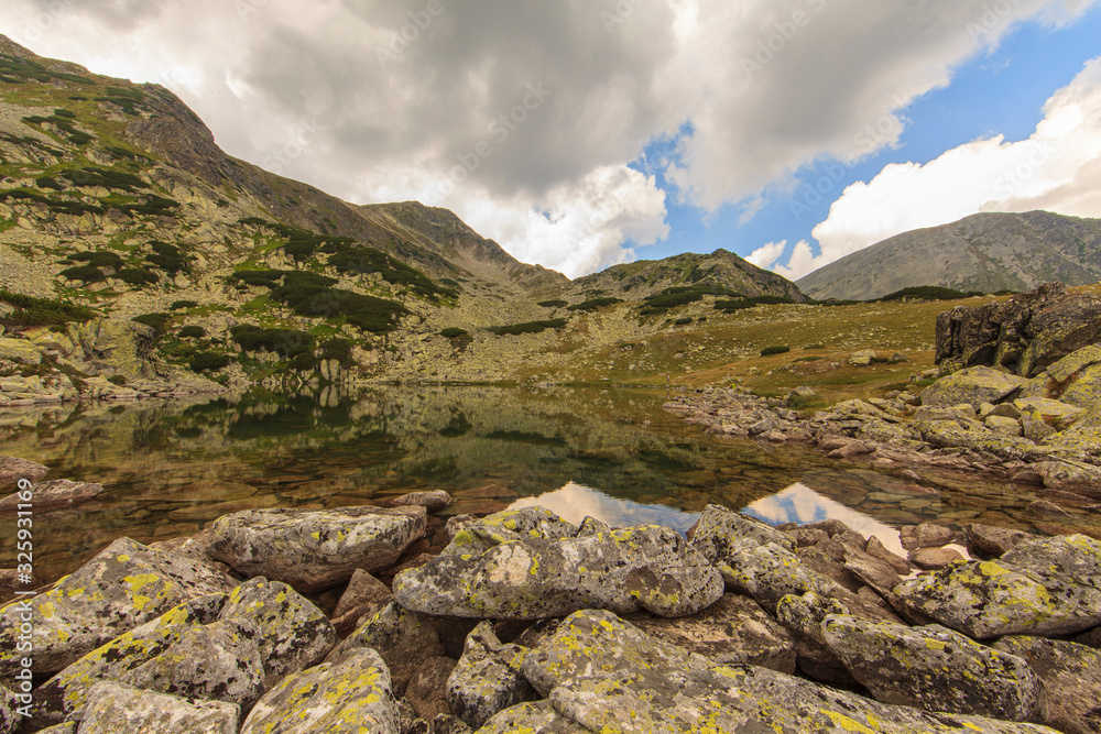 Fototapeta premium Summer mountain landscape in a wild, remote, area in the Transylvanian Alps.