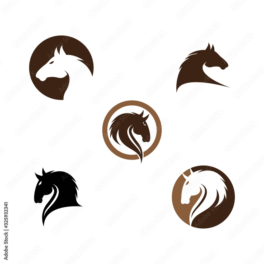 Horse logo vector icon