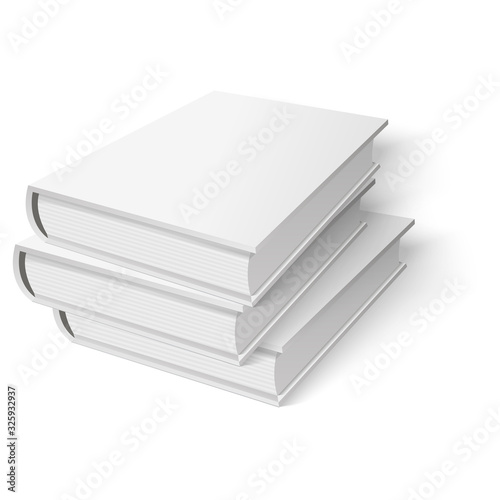 Realistic book mock up. Perspective view. Vector.