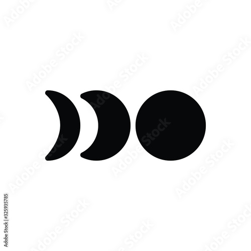 Black solid icon for phase shape 